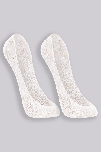 Lupo meia sapatilha invisível branca P kit 2 pares confortável antiderrapante