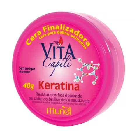 Muriel Cera Finalizadora Vita Capili Keratina 40g modeladora fortalecedora