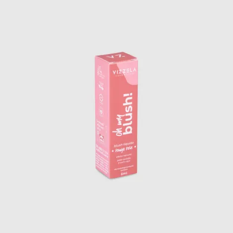 Vizzela Blush Líquido Oh My Blush Rouge Rose 6ml natural vegano