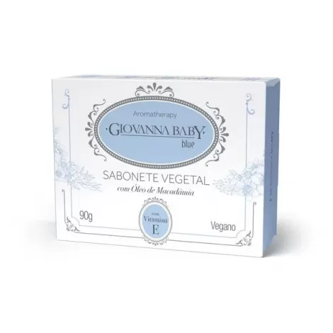 Giovanna Baby Sabonete Barra Vegetal Blue Aromatherapy 90g hidratante refrescante