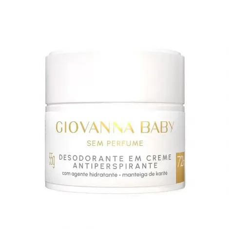 Giovanna Baby Desodorante em Creme Sem Perfume 55g hidratante suave
