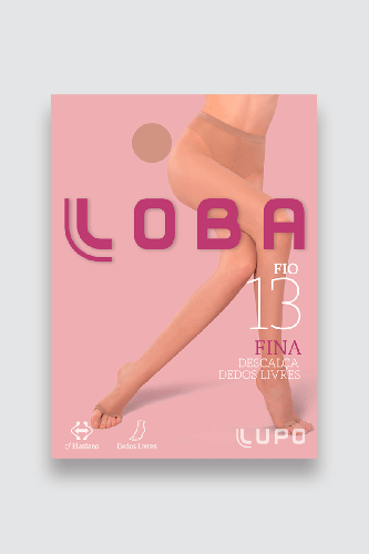 LUPO Meia Fina Fio13 Descalça Tamanho G Cacau conforto levez