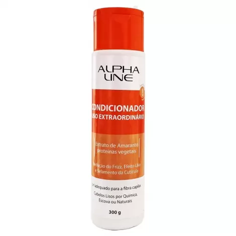 Condicionador Alpha Line Liso Extraordinário 300 ml hidratante antifrizz