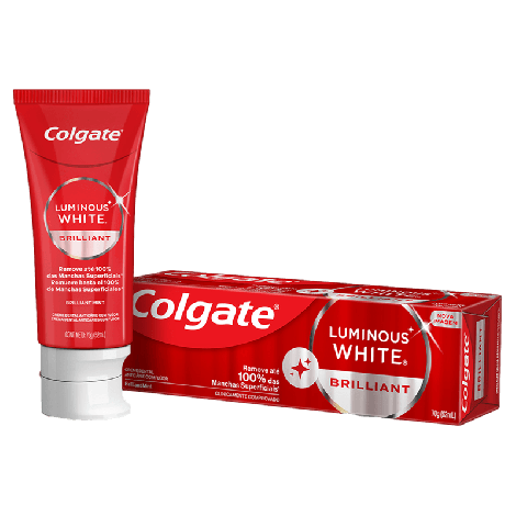 Colgate Luminous White Brilliant Creme Dental 70g clareador anticáries hálito fresco