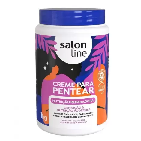 Salon Line Creme de Pentear Nutrição Reparadora 1Kg nutritivo hidratante antifrizz