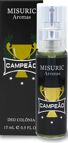 Misuric Perfume Masculino Campeão 15ml aroma amadeirado