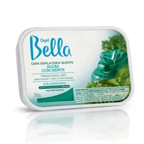 Depil Bella Cera Quente Algas Com Menta 250g hidratante refrescante