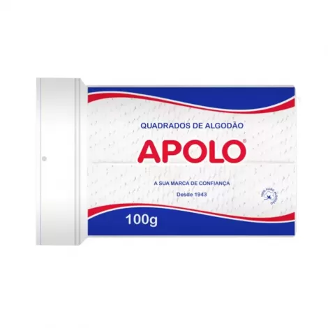 Algodão Apolo Multiuso Quadrado 100g suave absorvente