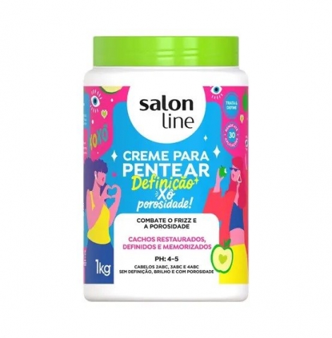 Salon Line Creme para Pentear Xô Porosidade Definição Selagem 1kg hidratante reconstrutor