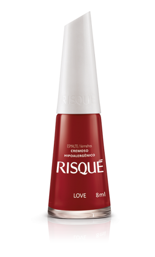 Risqué Esmalte Love Cremoso 8ml brilho intenso hipoalergênico