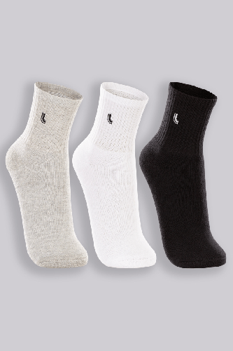 Meia Lupo Cano Médio Masculina Kit 3 M Mista conforto durabilidade respirabilidade