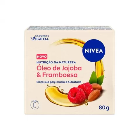 Sabonete Hidratante Nivea Natureza Óleo de Jojoba Framboesa 90g frescor pele macia