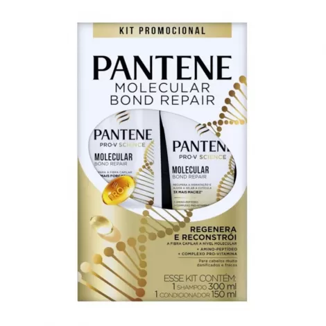 Pantene Kit Shampoo 300ml + Condicionador 150ml Molecular Bond Repair hidratante reparador