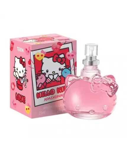 Jequiti Colônia Hello Kitty Apaixonada 25ml frutal delicada divertida