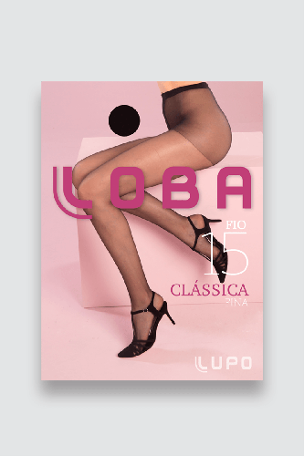 Meia-calça Clássica Fina Lupo café tamanho GG conforto elegância