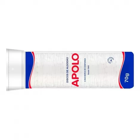 Apolo Algodão em Disco Ziplock 70g macio absorvente
