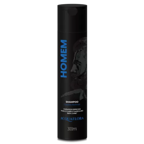 Shampoo Acquaflora Homem Cabelos Normais – Sem Sal, Brilho Natural, Limpeza Suave