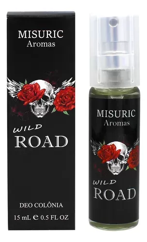 Misuric Wild Road Perfume Masculino 15ml oriental amadeirado sedutor