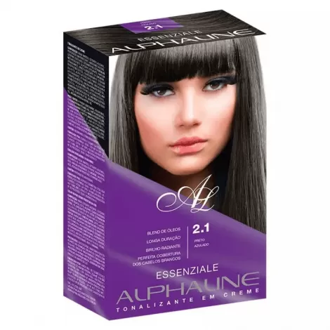 Alpha Line Kit Tonalizante 2.1 Preto Azulado 40ml hidratante antioxidante