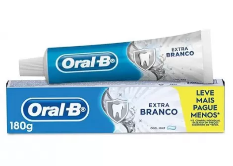 Oral-B Creme Dental Extra Branco 180g clareador anticárie refrescante