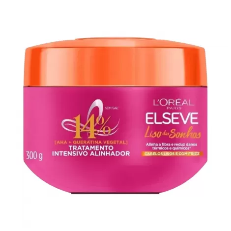 Elseve Máscara de Tratamento Liso dos Sonhos 300g nutritivo antifrizz