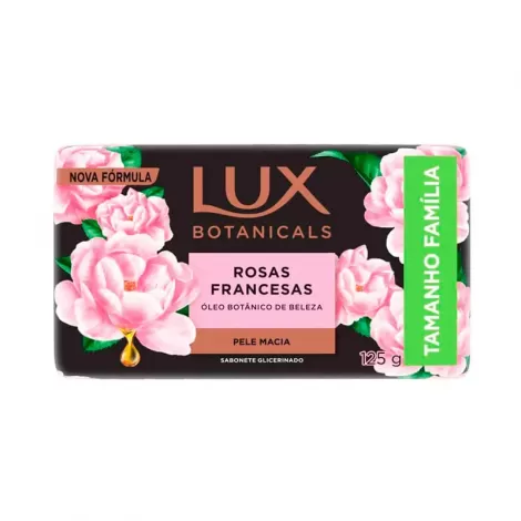 Lux Sabonete Barra Botanicals Rosas Francesas 125g hidratante perfumado