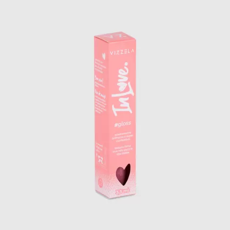 Vizzela Gloss Labial In Love 01 Mozão 3.5ml efeito 3D hidratante