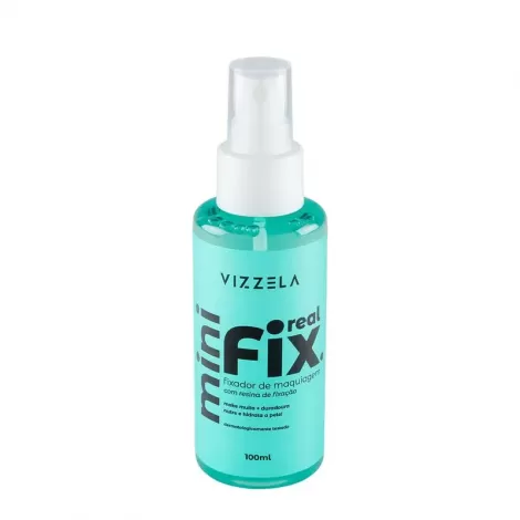 Vizzela Fixador Maquiagem Real Fix 100ml alta fixação hidratação antioxidante