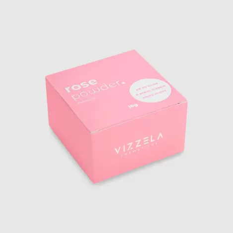 Vizzela Rose Powder 10g pó solto matificante suavizante