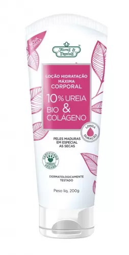 Flores & Vegetais Loção Hidratação Máxima Uréia 10% 200g nutritiva regeneradora